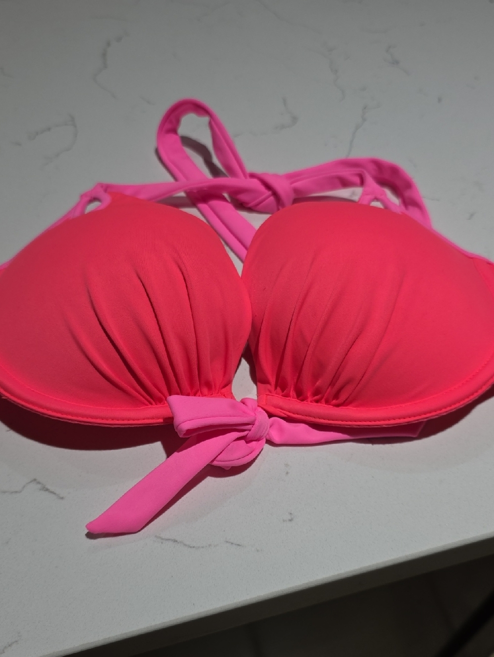 Bright Hot Pink Push-Up Bikini Top